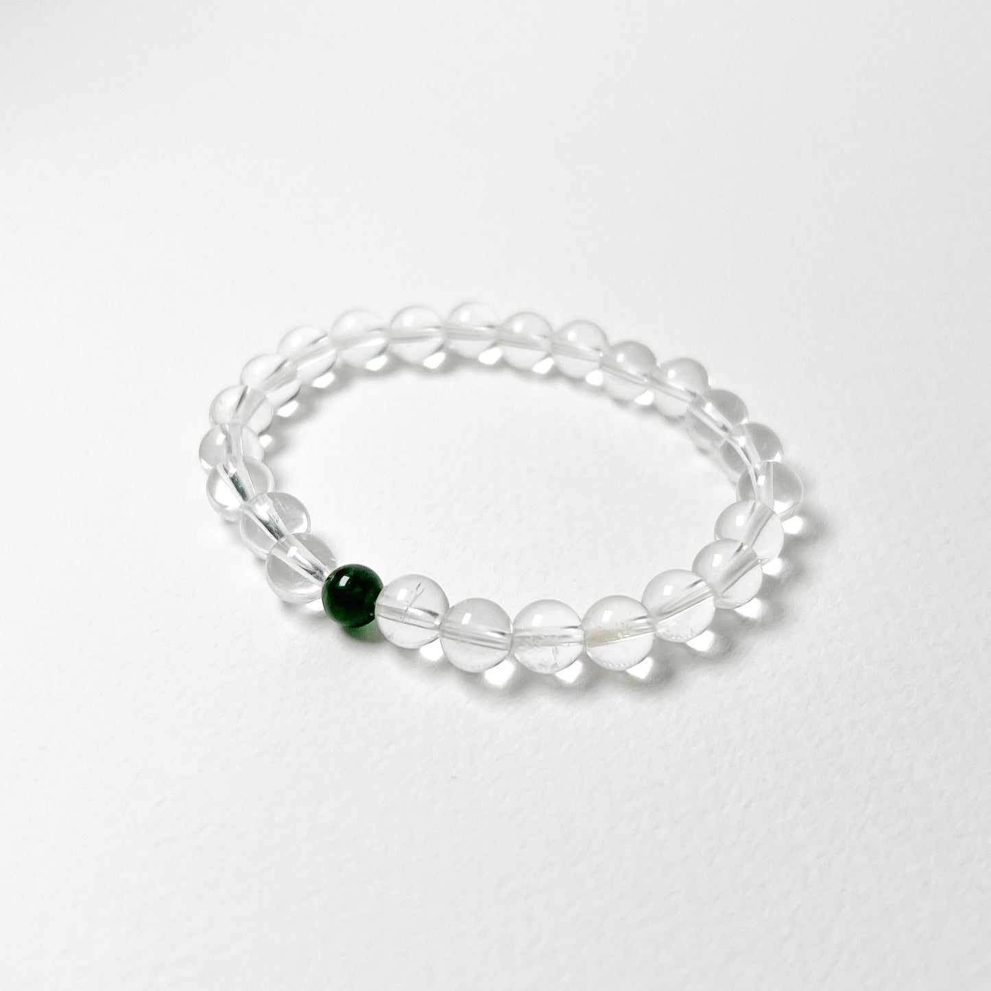 Clear Quartz & Chrome Diopside - 16mm