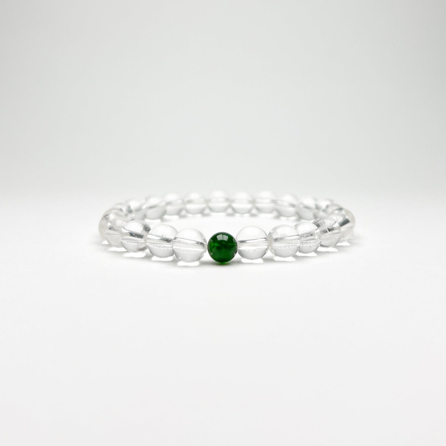 Clear Quartz & Chrome Diopside - 16mm