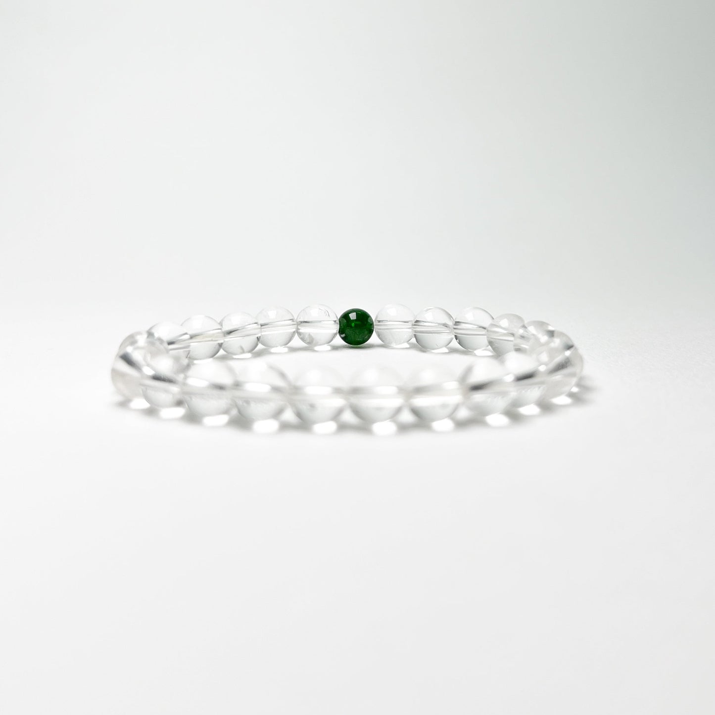 Clear Quartz & Chrome Diopside - 16mm