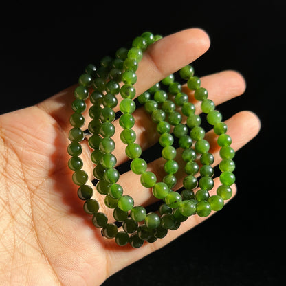 Hetian Nephrite Green Jade - 6mm