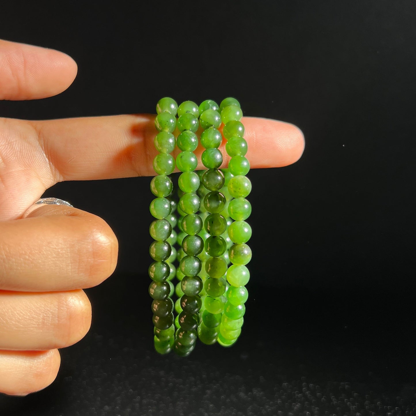 Hetian Nephrite Green Jade - 6mm