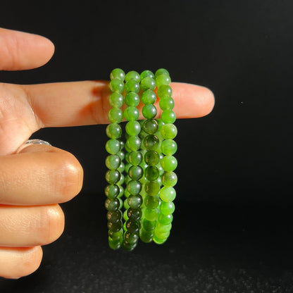 Hetian Nephrite Green Jade - 6mm
