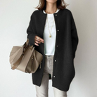 Women's cotton cardigan in black