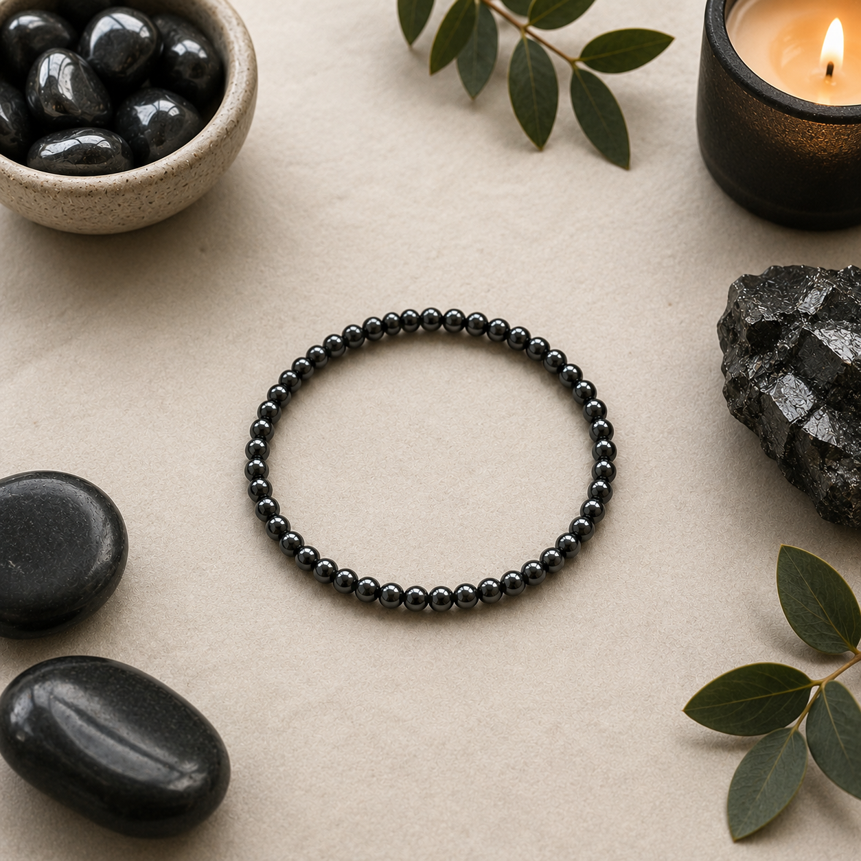 Hematite Bracelet - 4mm