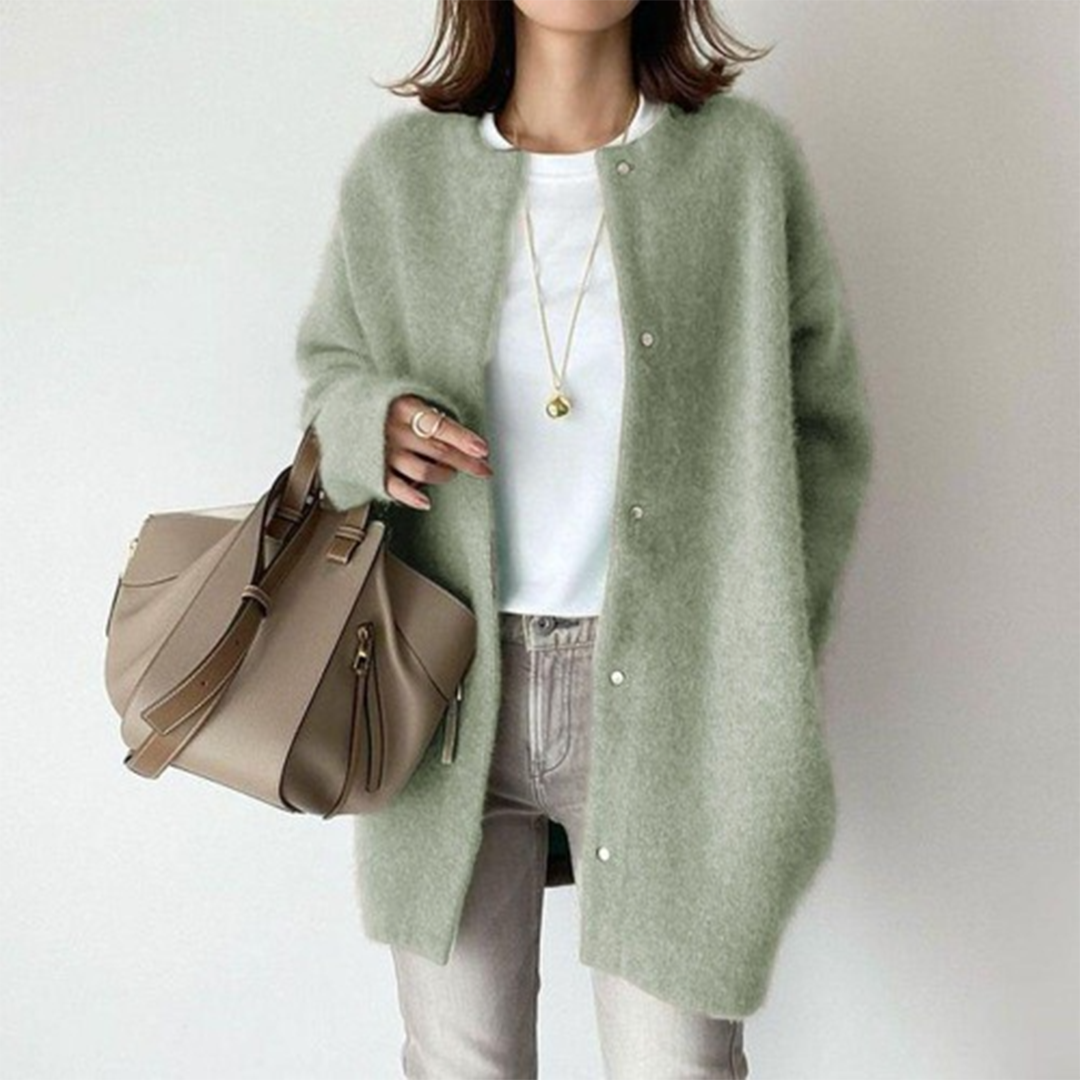Women's cotton cardigan in green