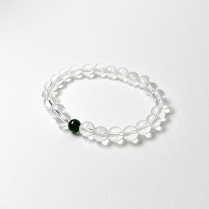 Clear Quartz & Chrome Diopside - 16mm