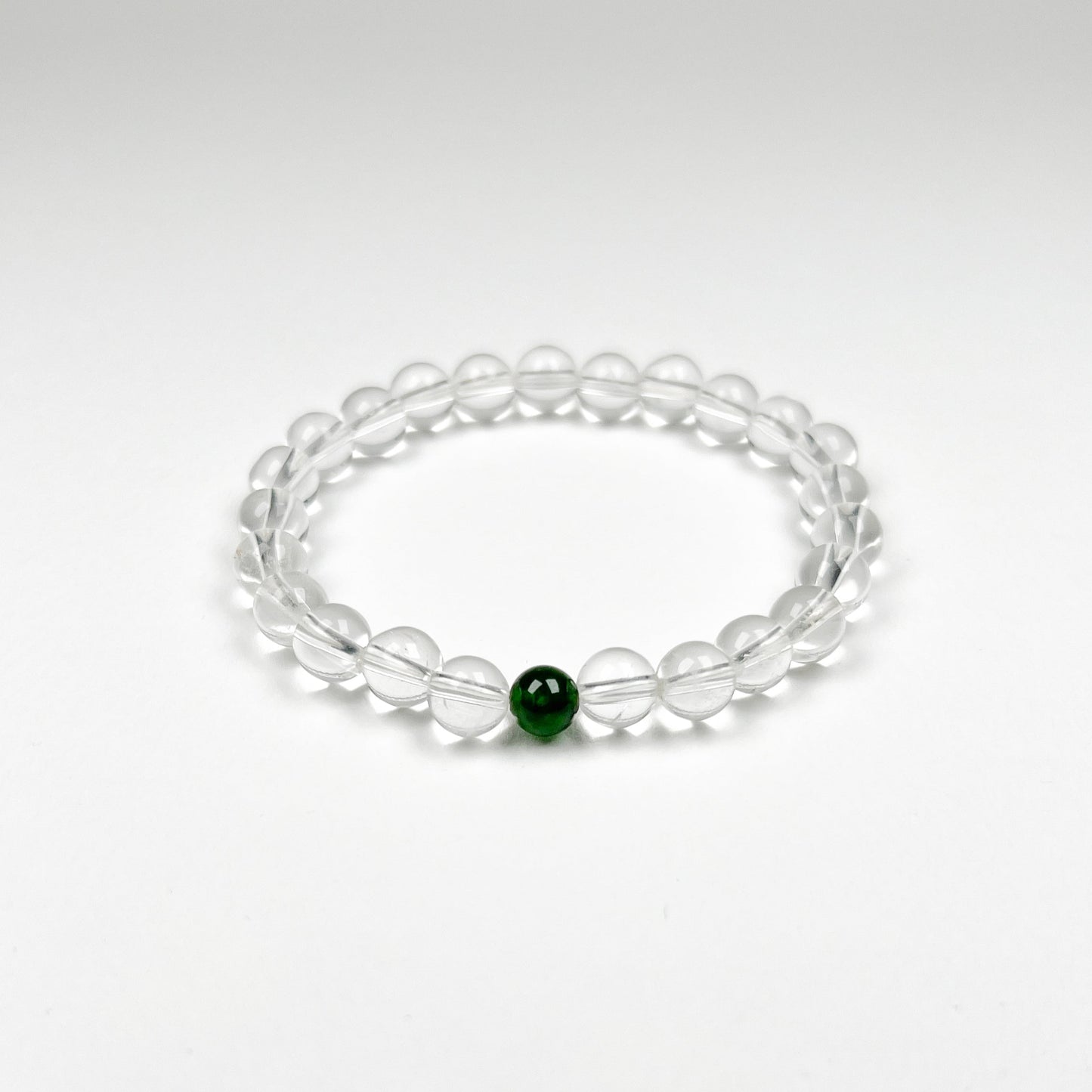 Clear Quartz & Chrome Diopside - 16mm