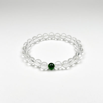 Clear Quartz & Chrome Diopside - 16mm