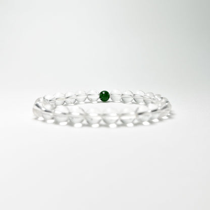 Clear Quartz & Chrome Diopside - 16mm