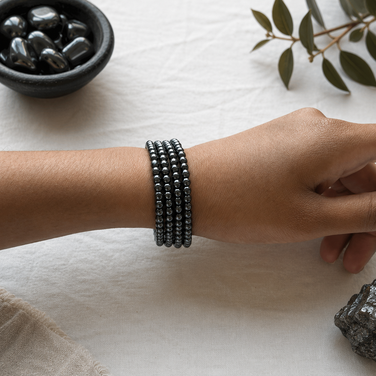 Hematite Bracelet - 4mm