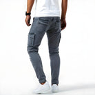 Men's stretch denim cargo trousers