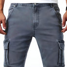 Men's stretch denim cargo trousers
