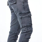 Men's stretch denim cargo trousers