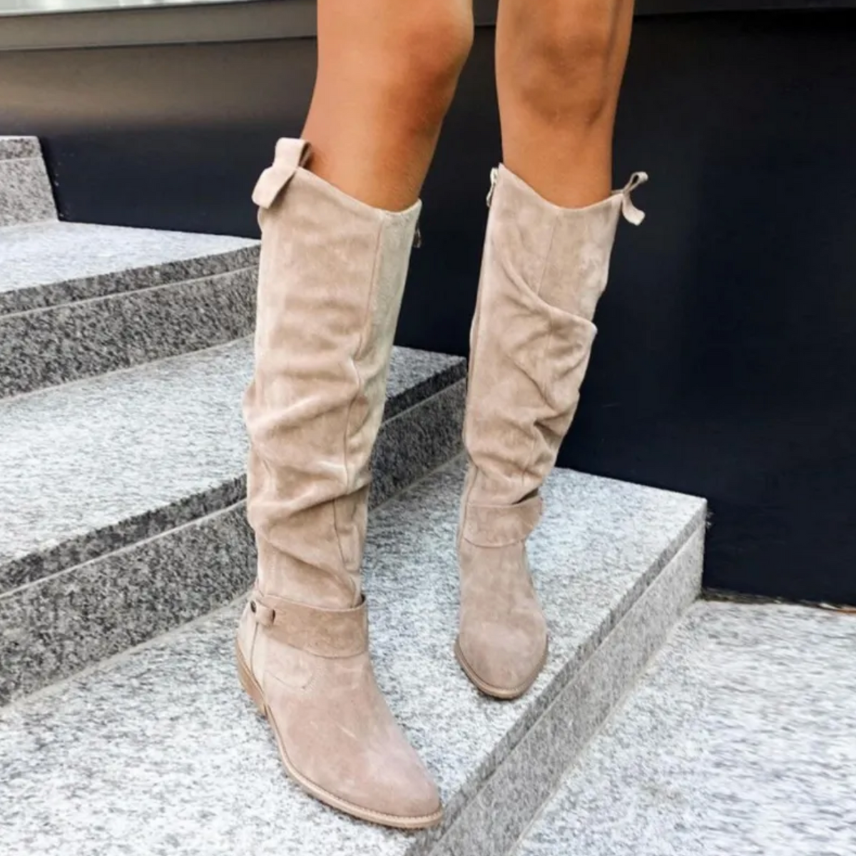 Women's suede knee-high boots