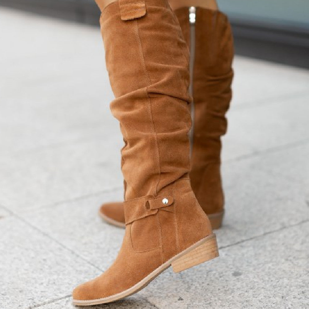 Women's suede knee-high boots